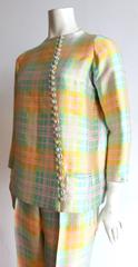 1970's DONALD BROOKS Silk jacket & pant set