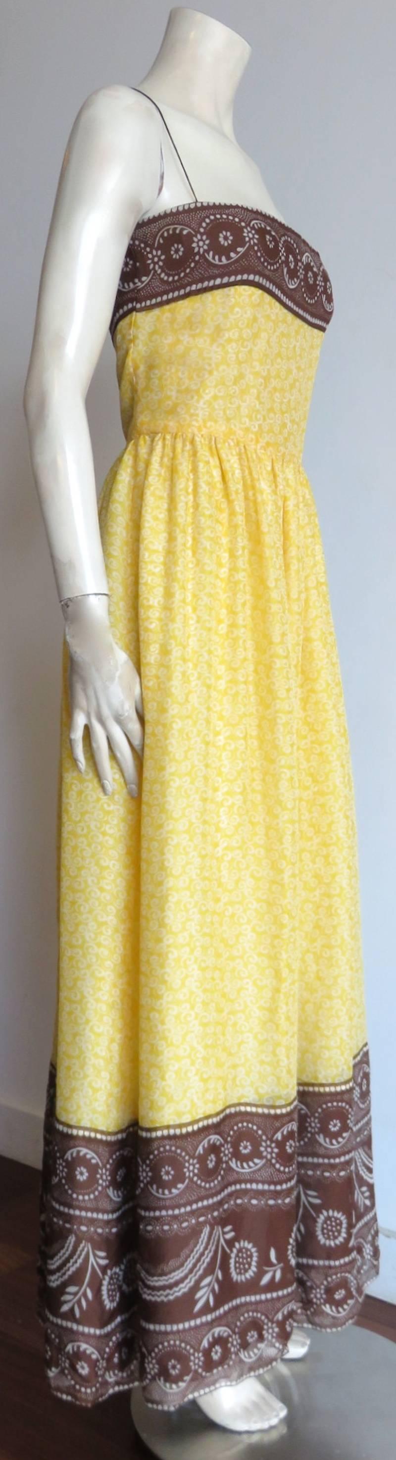 Women's 1990's OSCAR DE LA RENTA Silk georgette dress For Sale
