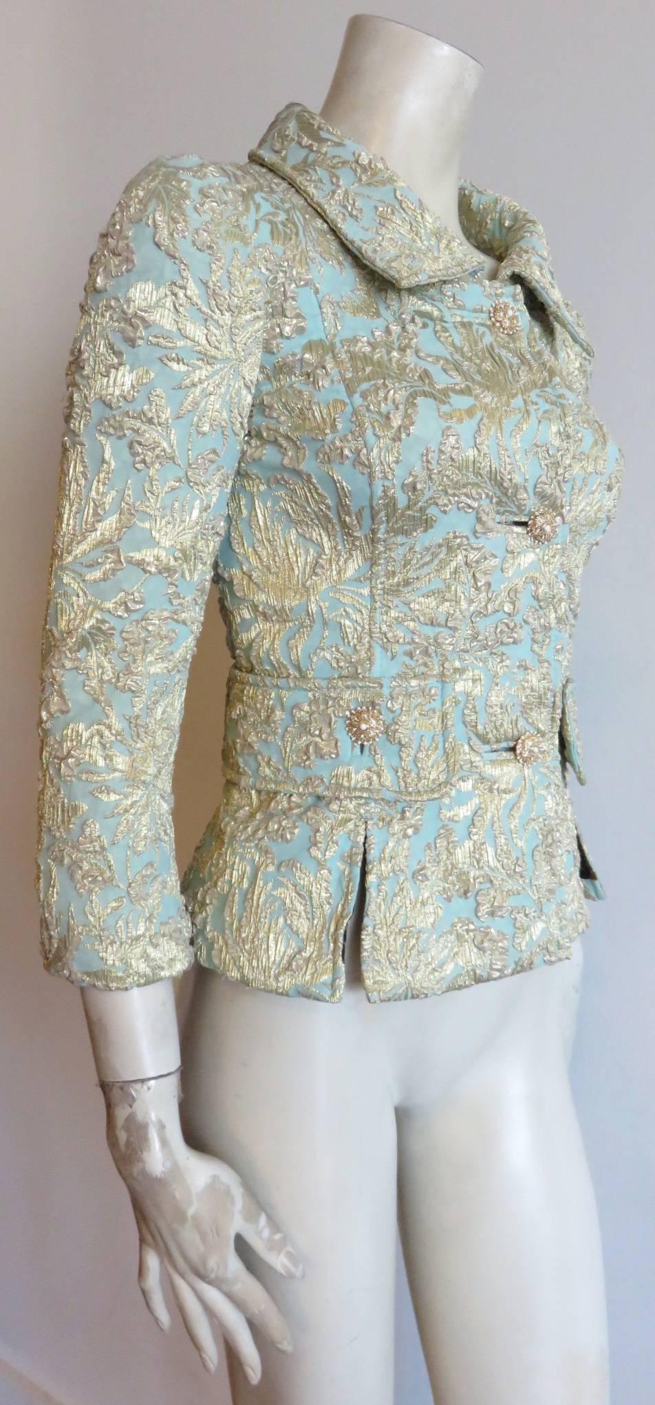 Women's DOLCE & GABBANA Baroque gold silk brocade evening jacket