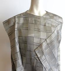 1980's HIROKO KOSHINO Origami metallic brocade evening gown