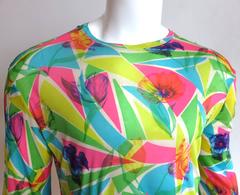 1990's GIANNI VERSACE COUTURE Men's printed silk tricot knit top