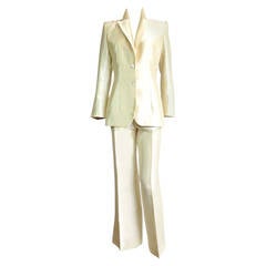 Vintage 1990's ALEXANDER McQUEEN Women's embroidered tuxedo suit