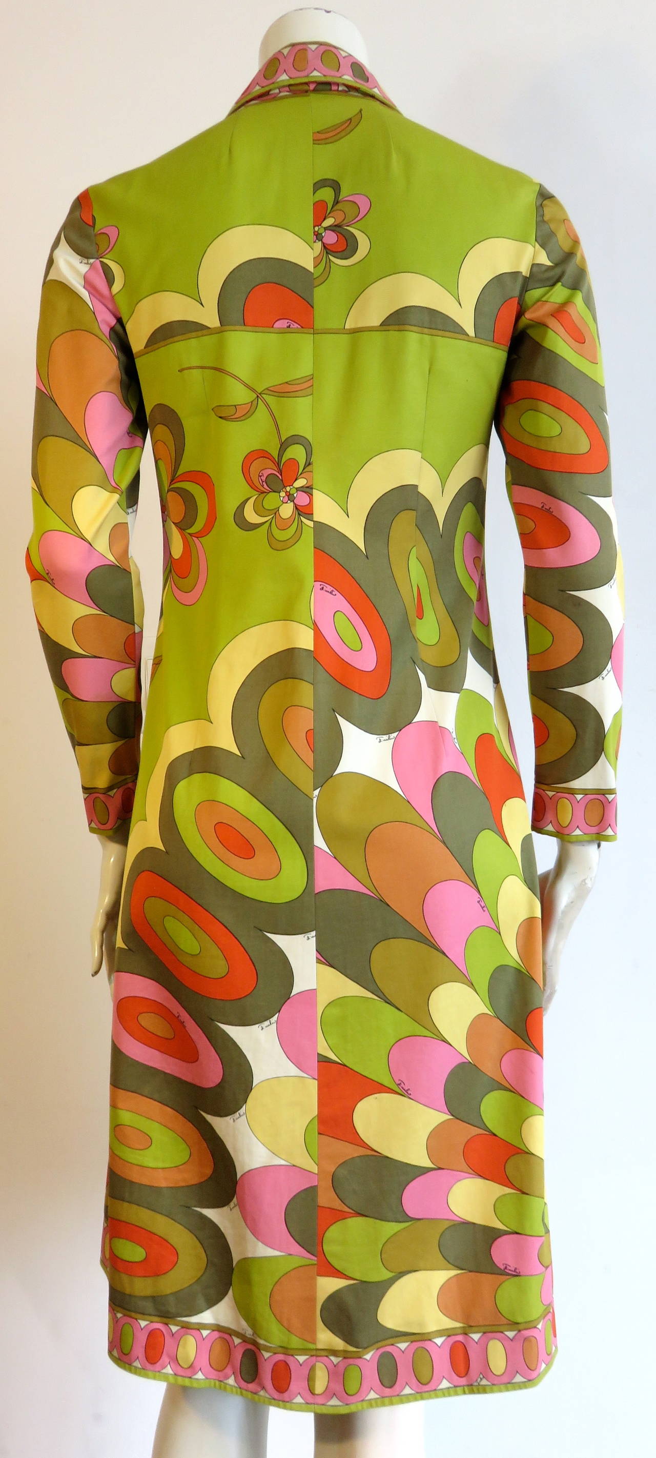 Women's 1960's EMILIO PUCCI Printed coat For Sale