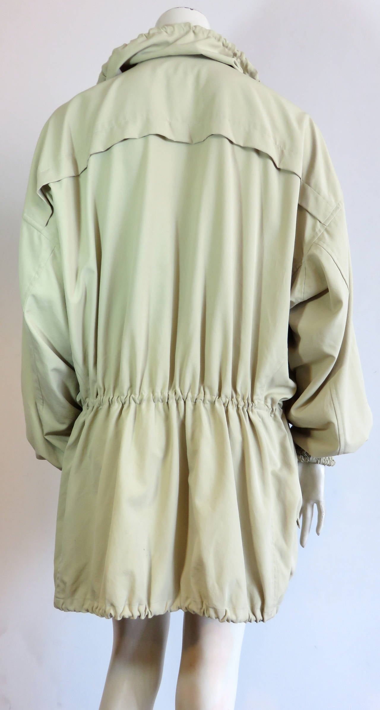 1980's ISSEY MIYAKE Windcoat hooded coat For Sale 4