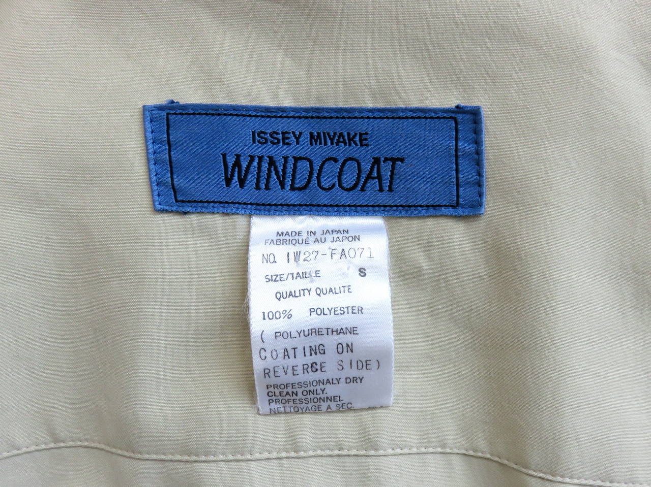 1980's ISSEY MIYAKE Windcoat hooded coat For Sale 5