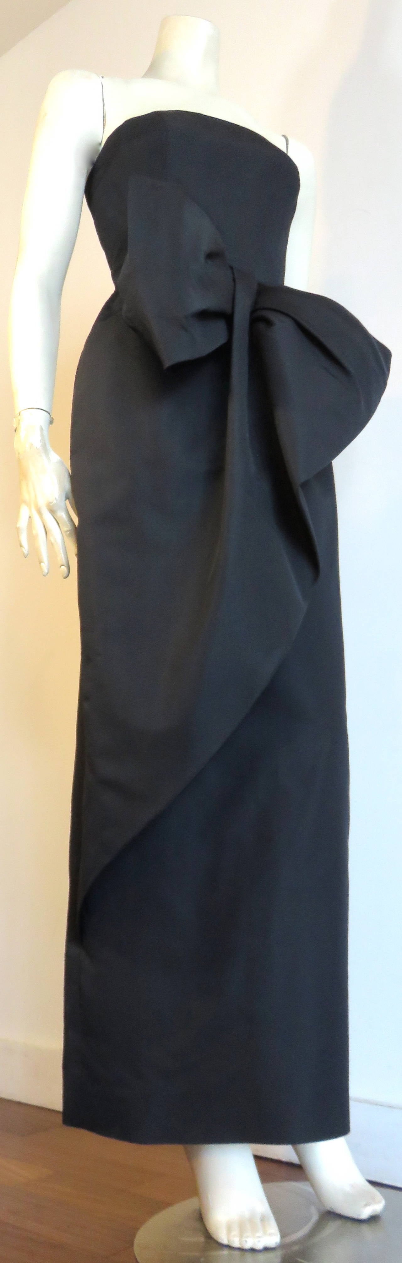 Black 1970's MIGNON 'Gilda' inspired evening dress For Sale