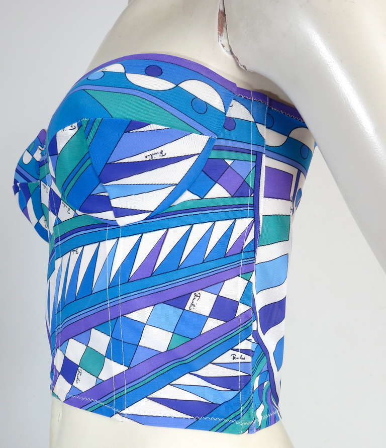 Women's Vintage / Unworn EMILIO PUCCI Signature printed bustier