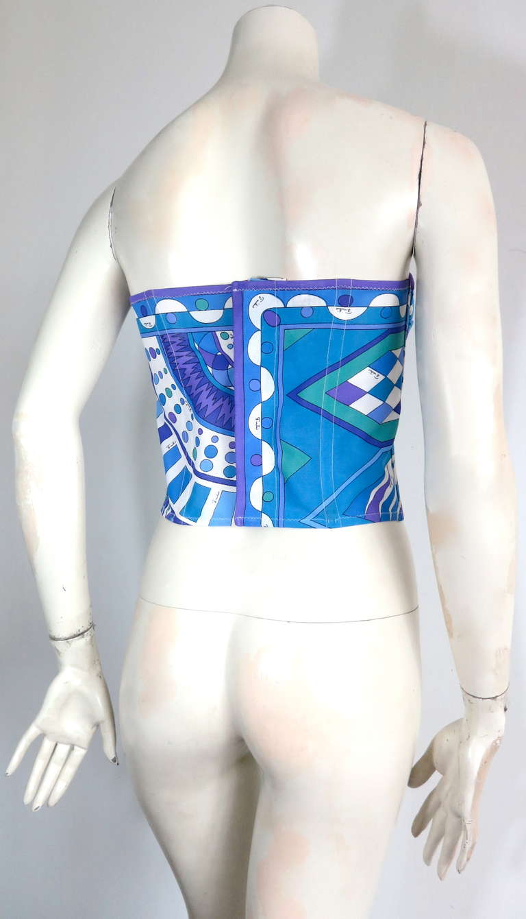 Vintage / Unworn EMILIO PUCCI Signature printed bustier 2