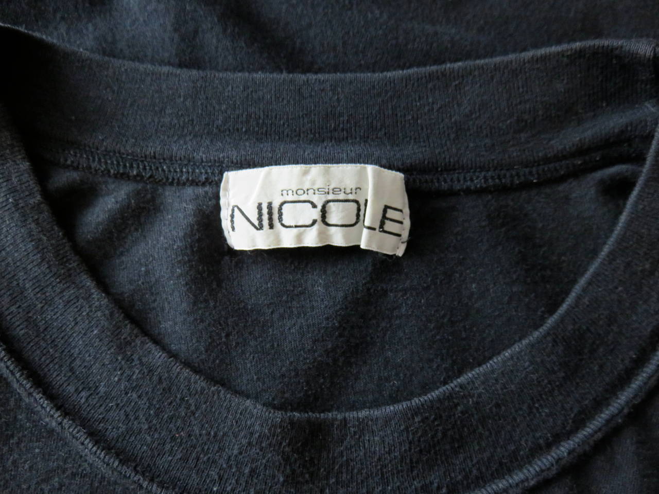1980's MATSUDA Monsieur Nicole Men's appliqué t-shirt In Good Condition For Sale In Newport Beach, CA