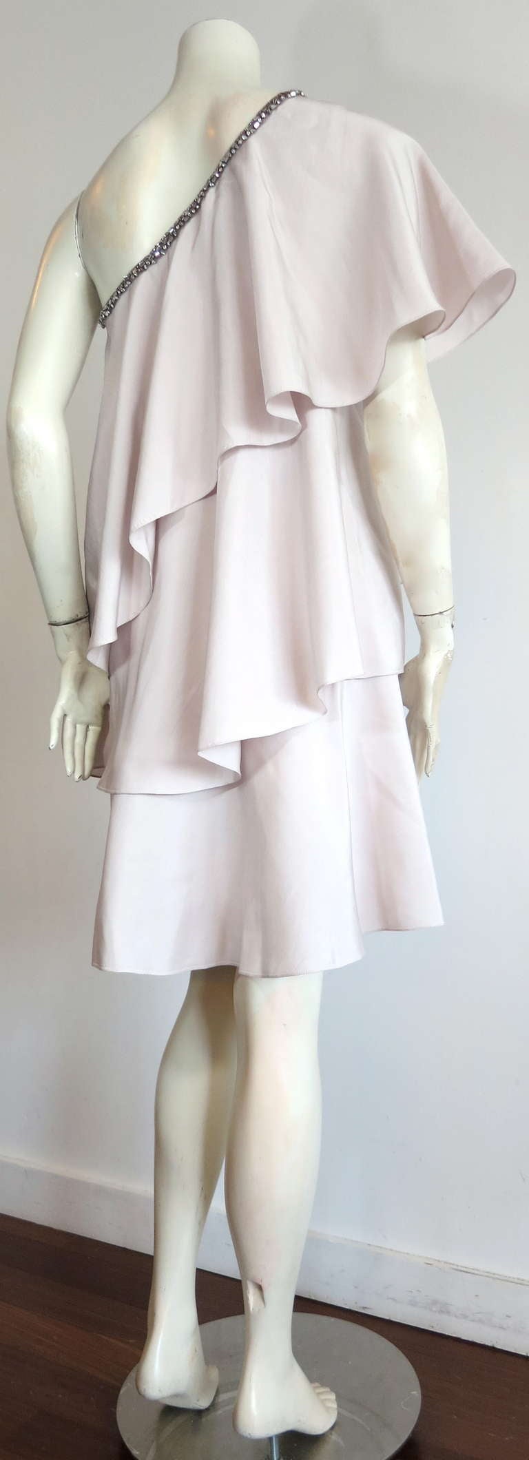 Women's LANVIN PARIS Silk one shoulder dress For Sale