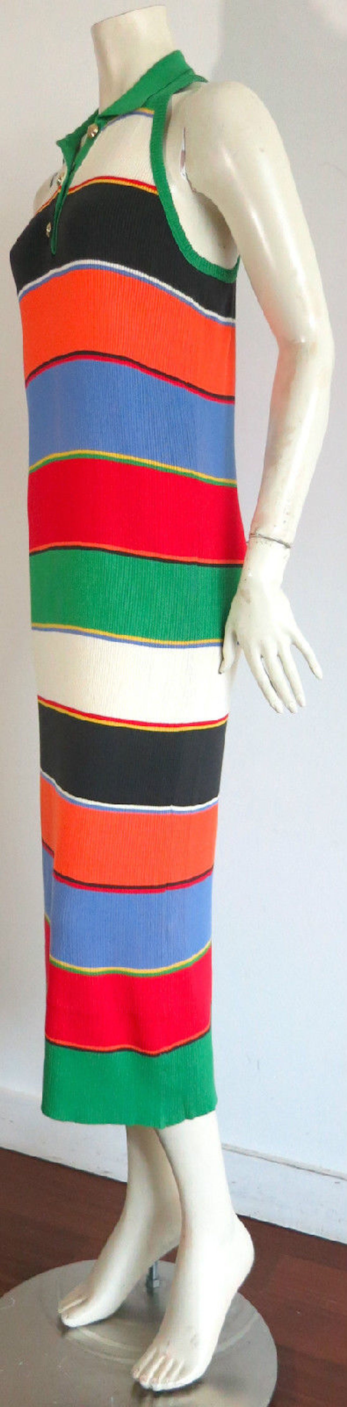 Women's 1990's MOSCHINO Multi-color rib knit dress never worn