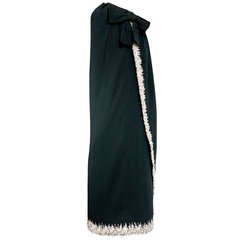 Retro 1965 CHRISTIAN DIOR Haute Couture Numbered black silk dress