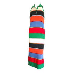 1990's MOSCHINO Multi-color rib knit dress never worn