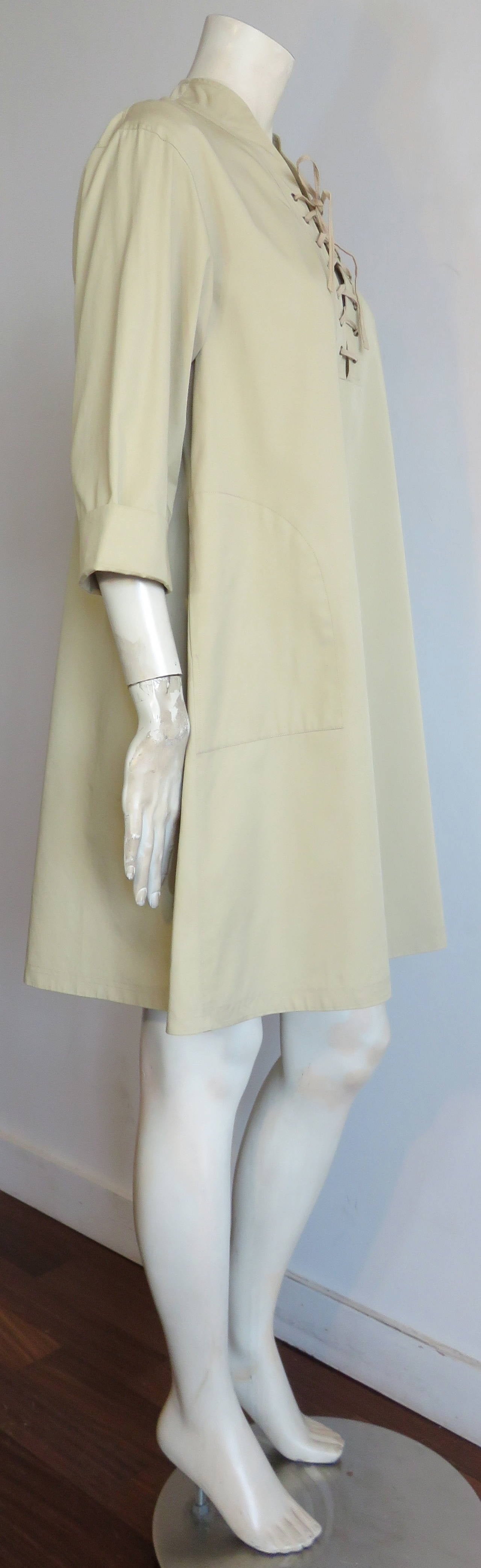 Women's 1990's YVES SAINT LAURENT YSL Safari tunic dress For Sale