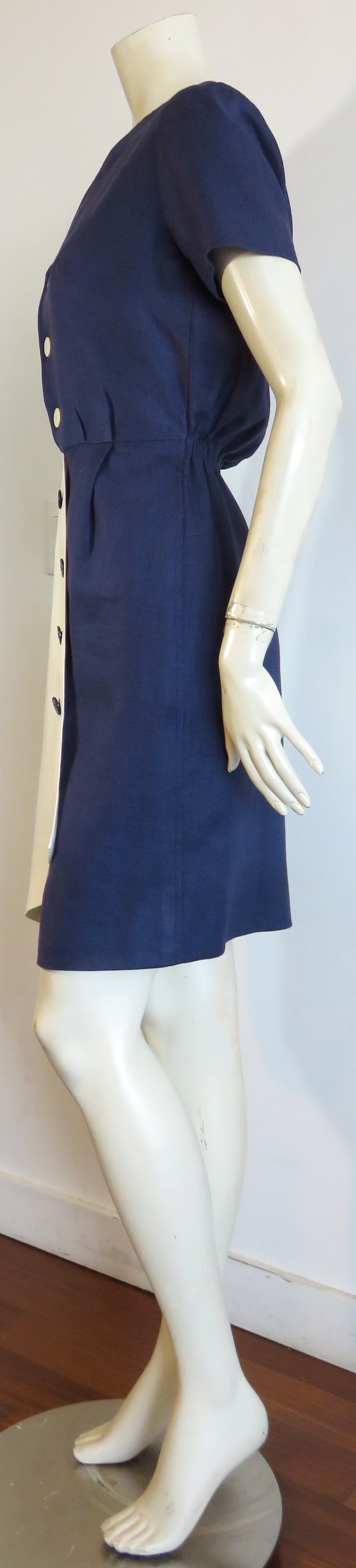 1980's YVES SAINT LAURENT YSL Cubist style day dress 1