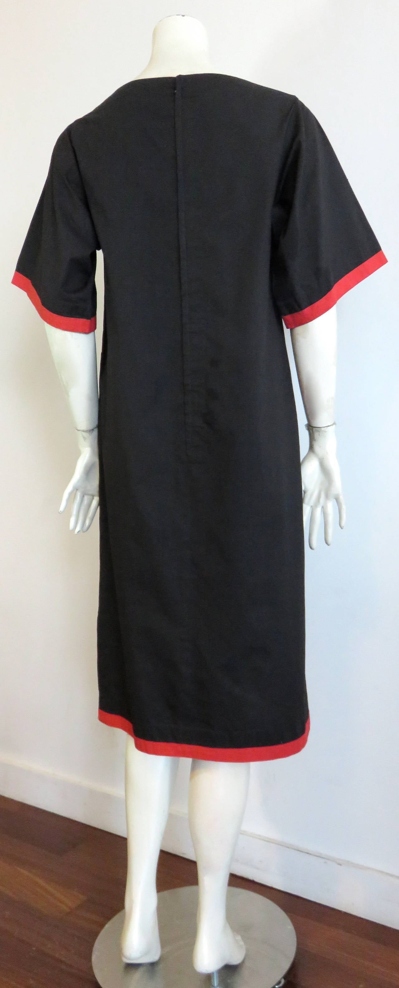 Women's 1970's TREACY LOWE Embroidered Palm-leaf tunic dress For Sale