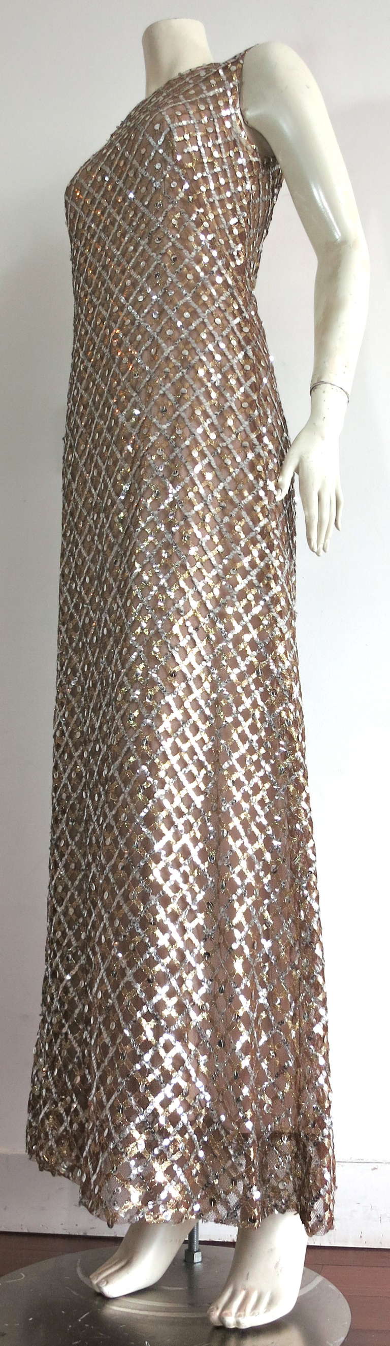 Women's Vintage MALCOLM STARR Metallic dress