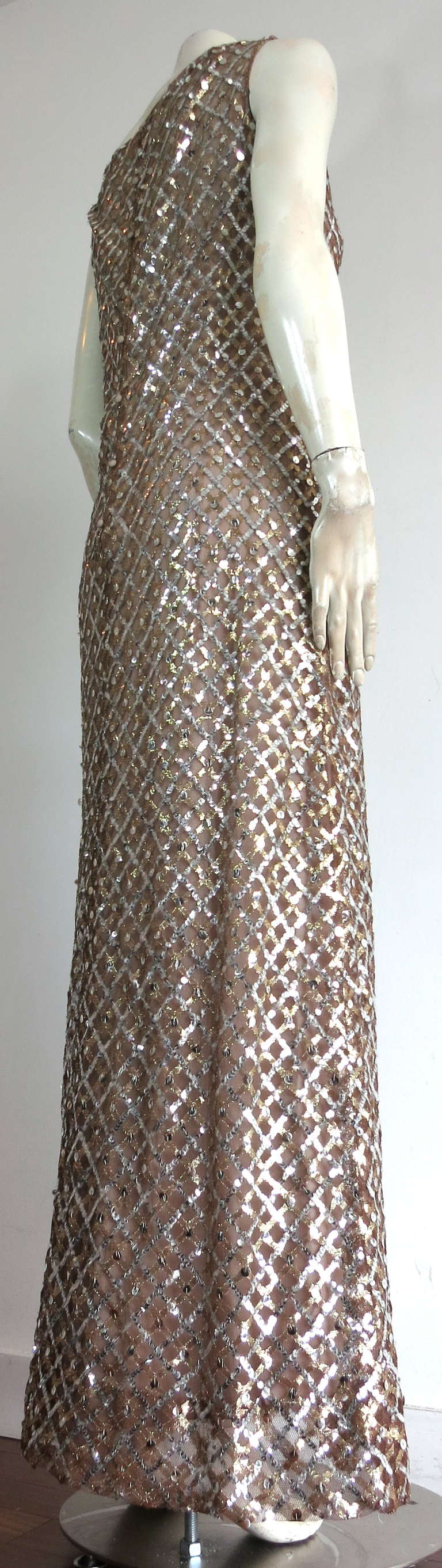 Vintage MALCOLM STARR Metallic dress 4