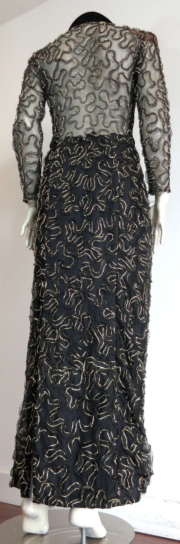 1980's JACQUELINE DE RIBES Couture evening dress For Sale 1