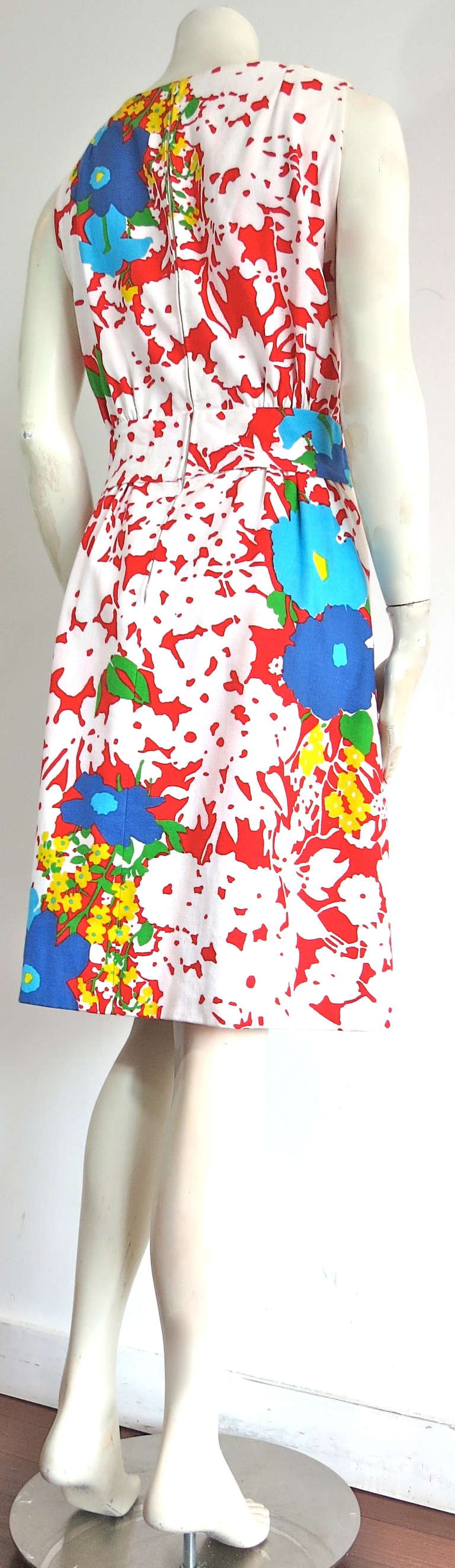 Women's Vintage PAULINE TRIGERE Floral print dress For Sale