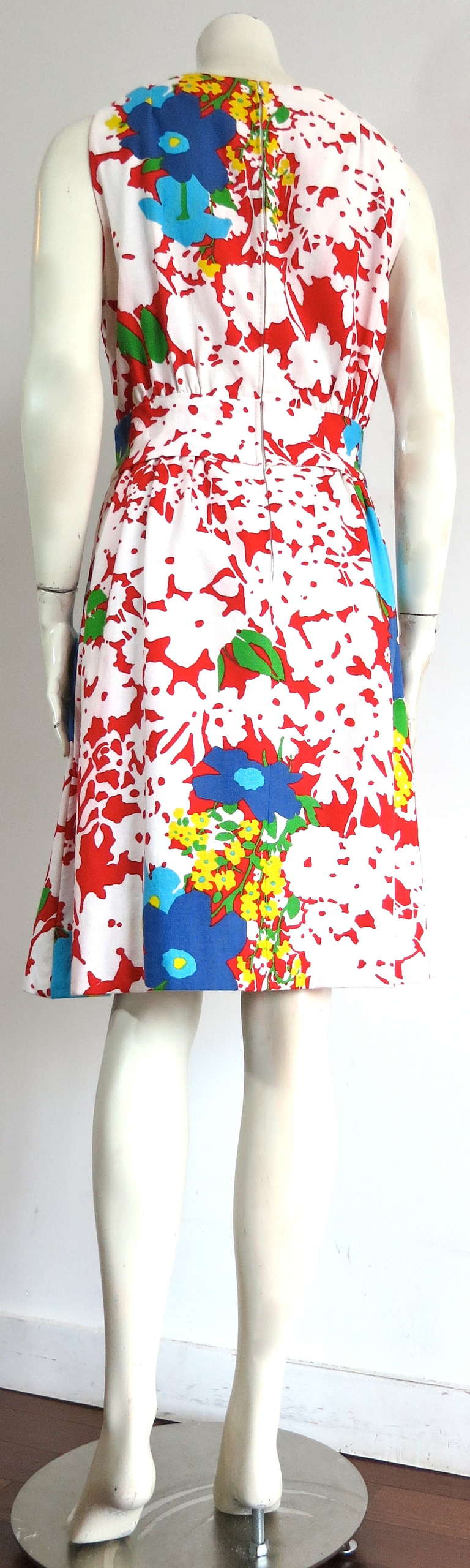 Vintage PAULINE TRIGERE Floral print dress For Sale 1