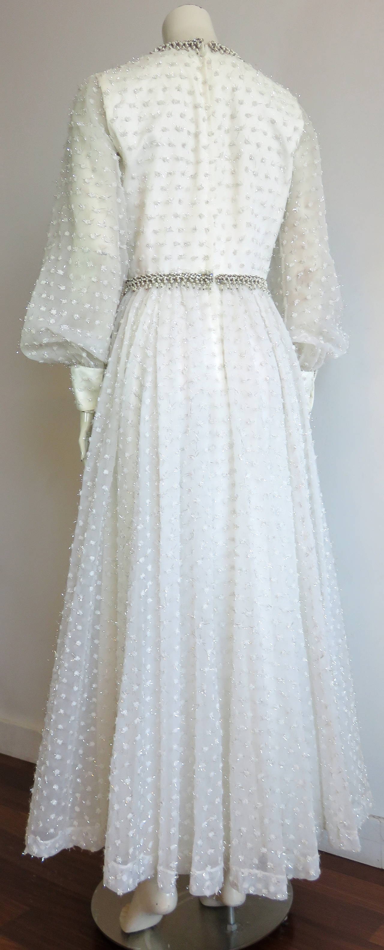 Women's 1960's ROSE TAFT Couture dress with pearl beading For Sale