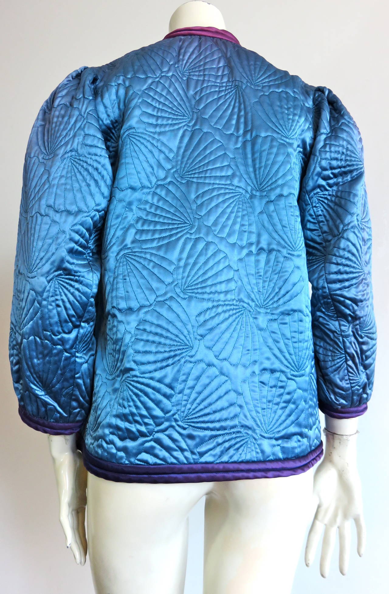 Women's 1970's YVES SAINT LAURENT Satin jacket For Sale