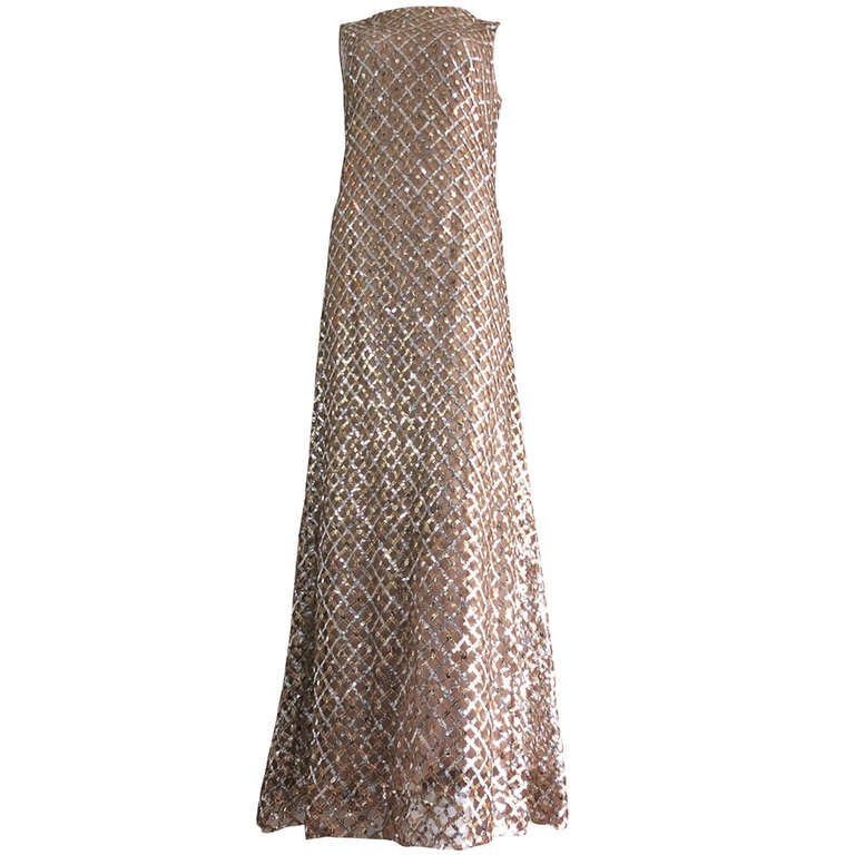 Vintage MALCOLM STARR Metallic dress