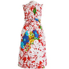 Vintage PAULINE TRIGERE Floral print dress