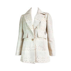 CHANEL PARIS Logo metallic jacquard jacket