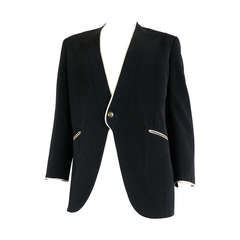 Vintage MATSUDA JAPAN Men's Black faille dinner jacket
