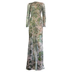 Vintage OSCAR DE LA RENTA Ravishing silk chiffon evening dress