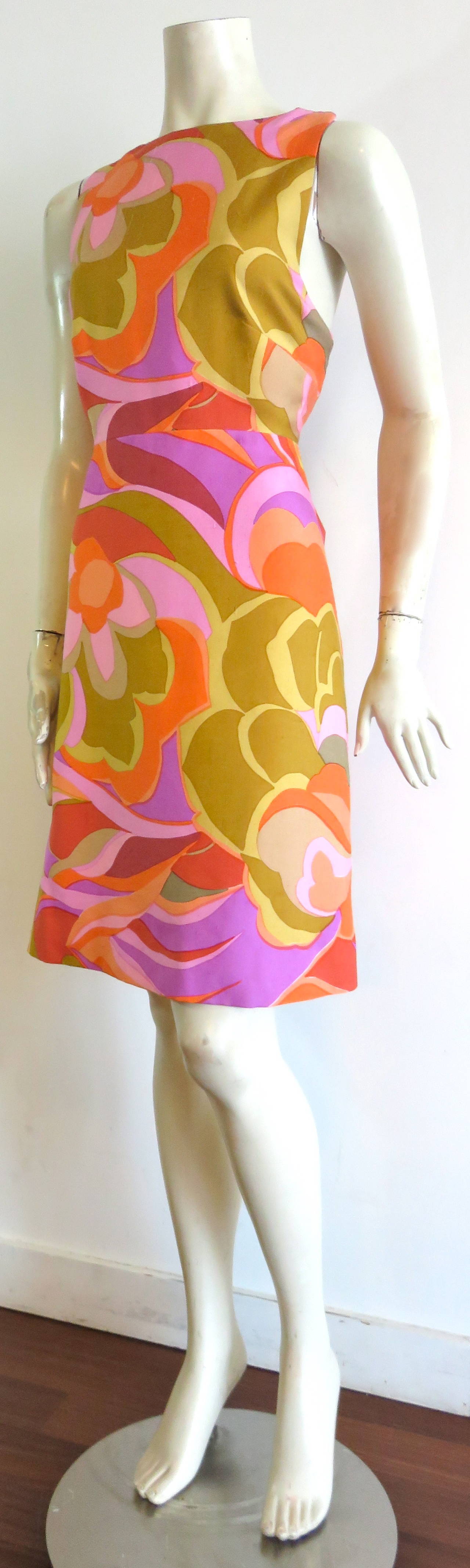 1960's MADAME GRÉS Couture Silk sun dress For Sale 1
