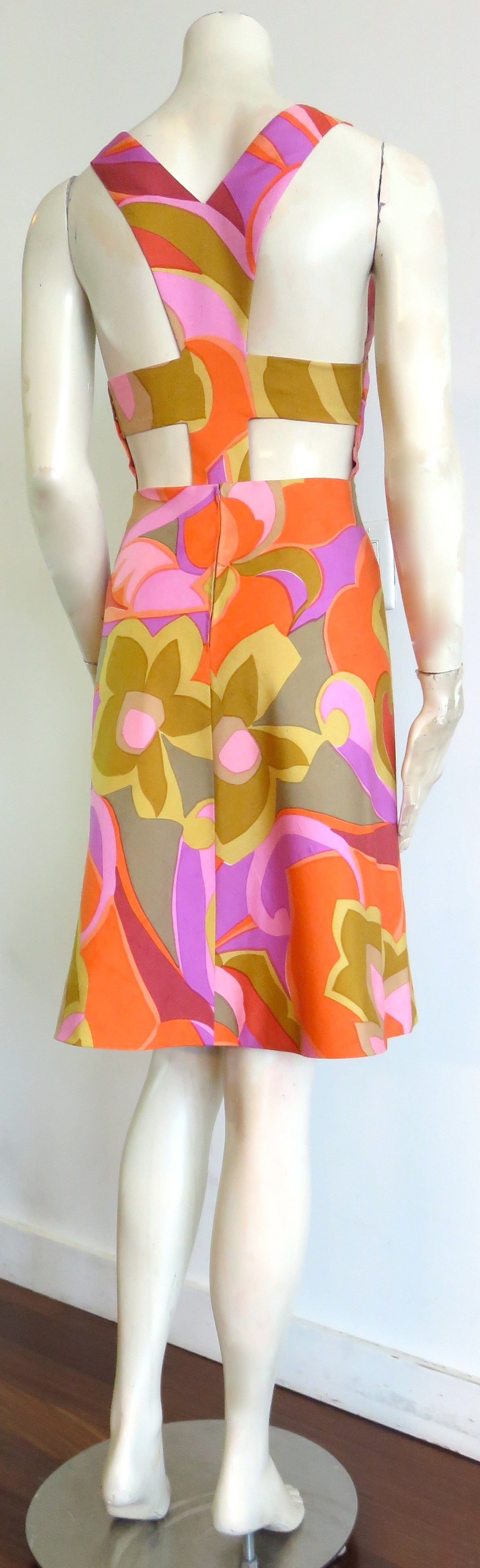 Women's 1960's MADAME GRÉS Couture Silk sun dress For Sale