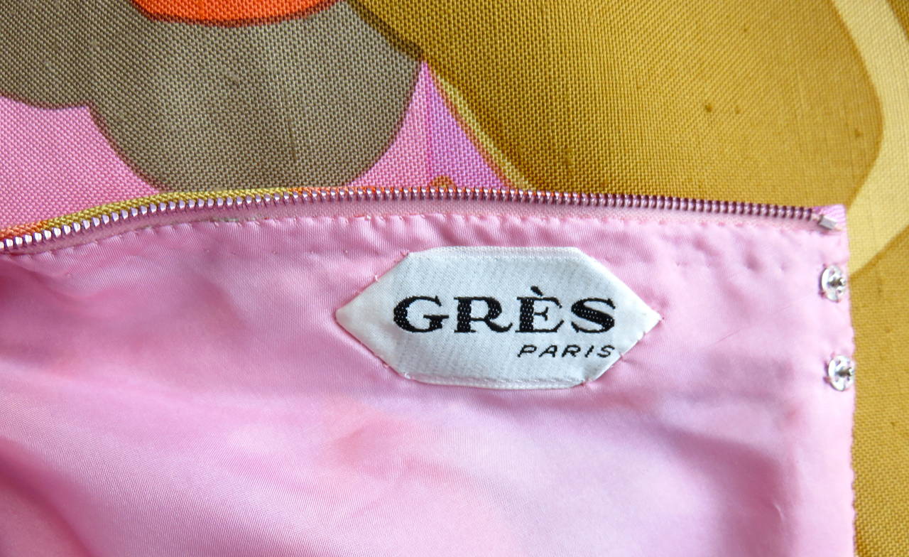 1960's MADAME GRÉS Couture Silk sun dress For Sale 2