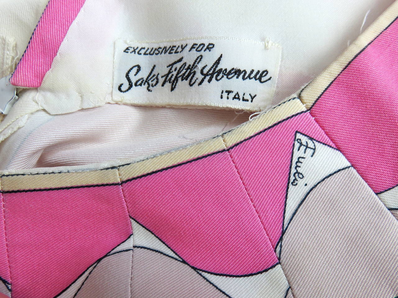 1960's EMILIO PUCCI Pastel geometric printed dress For Sale 2