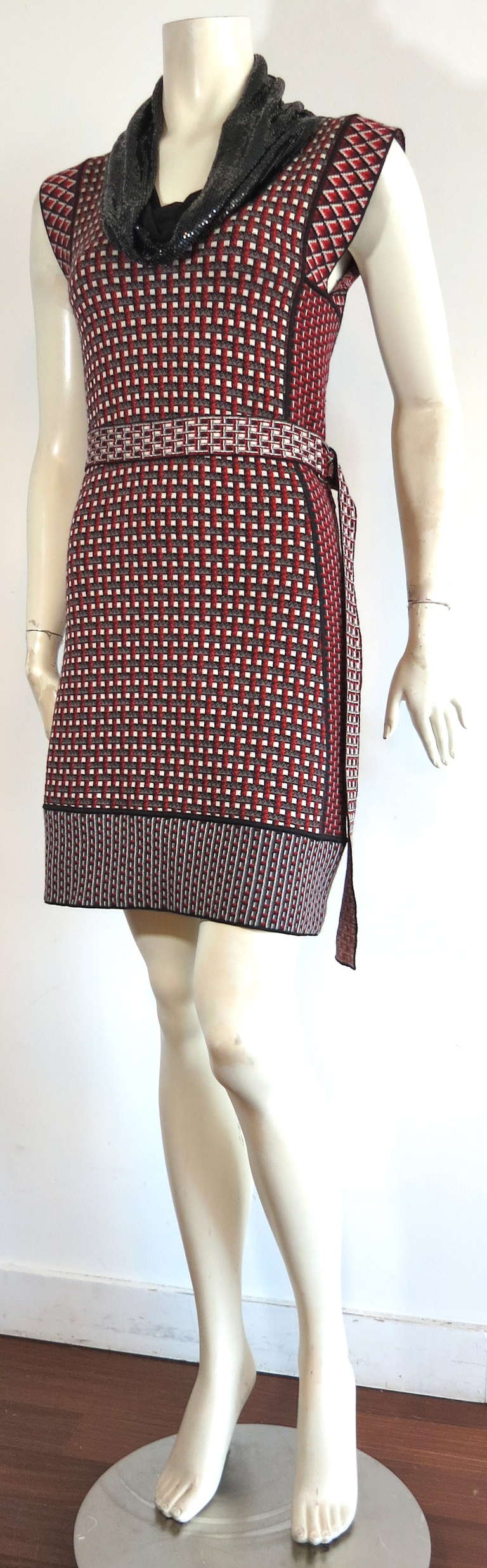 Women's Unworn JEAN-PAUL GAULTIER Knit dress with metal mesh For Sale