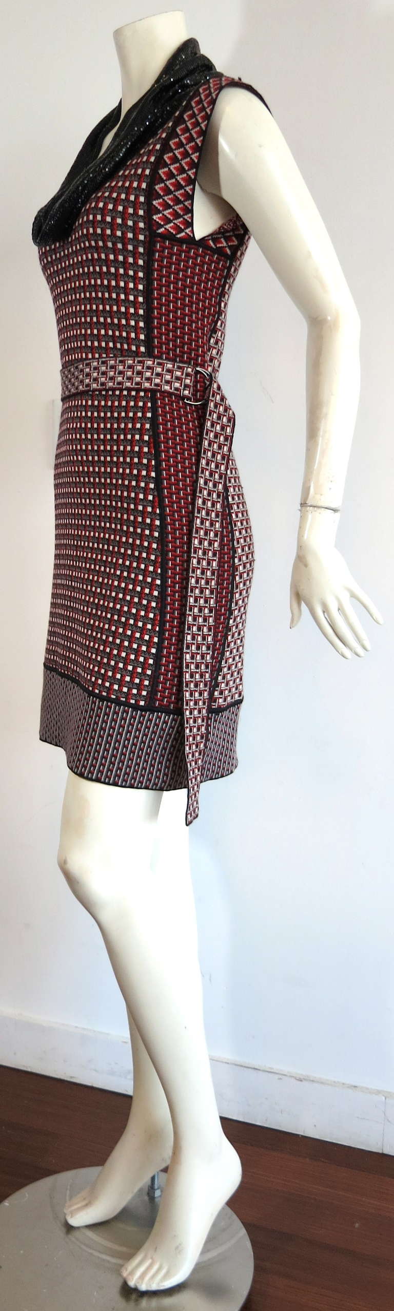 Unworn JEAN-PAUL GAULTIER Knit dress with metal mesh In New Condition For Sale In Newport Beach, CA