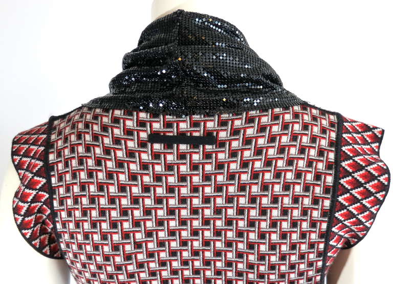 Unworn JEAN-PAUL GAULTIER Knit dress with metal mesh For Sale 2