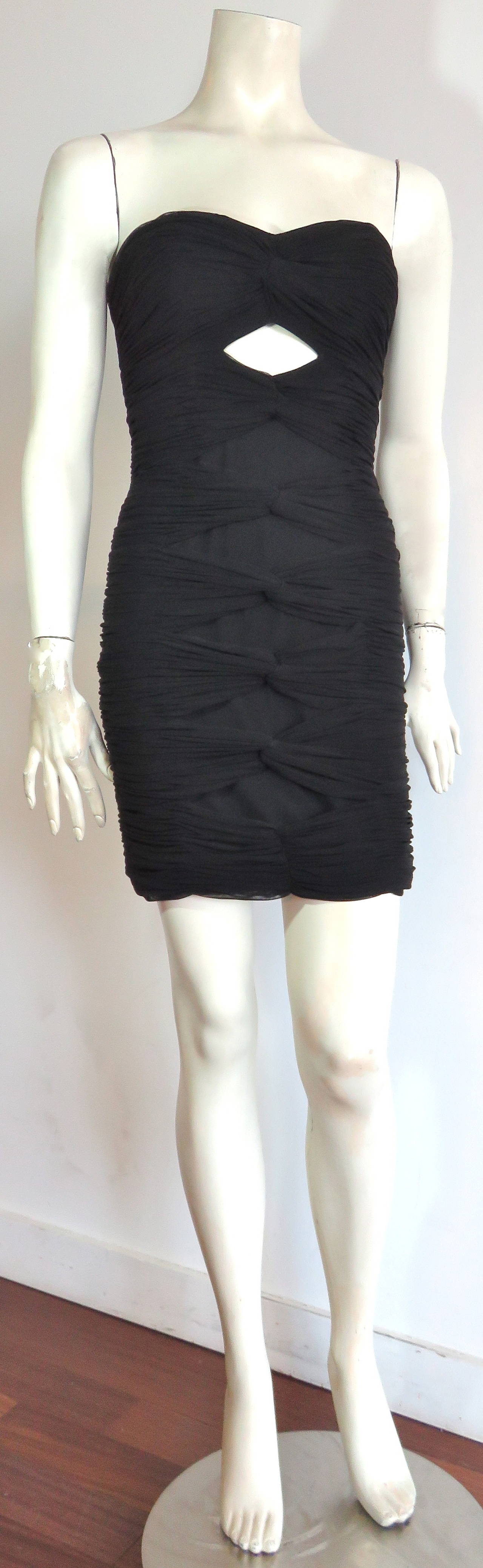 VICKY TIEL Ruché cut-out dress - New For Sale 2