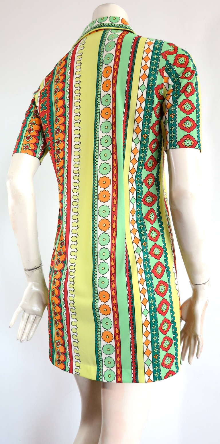 Vintage MATSUDA Printed shirt dress For Sale 2