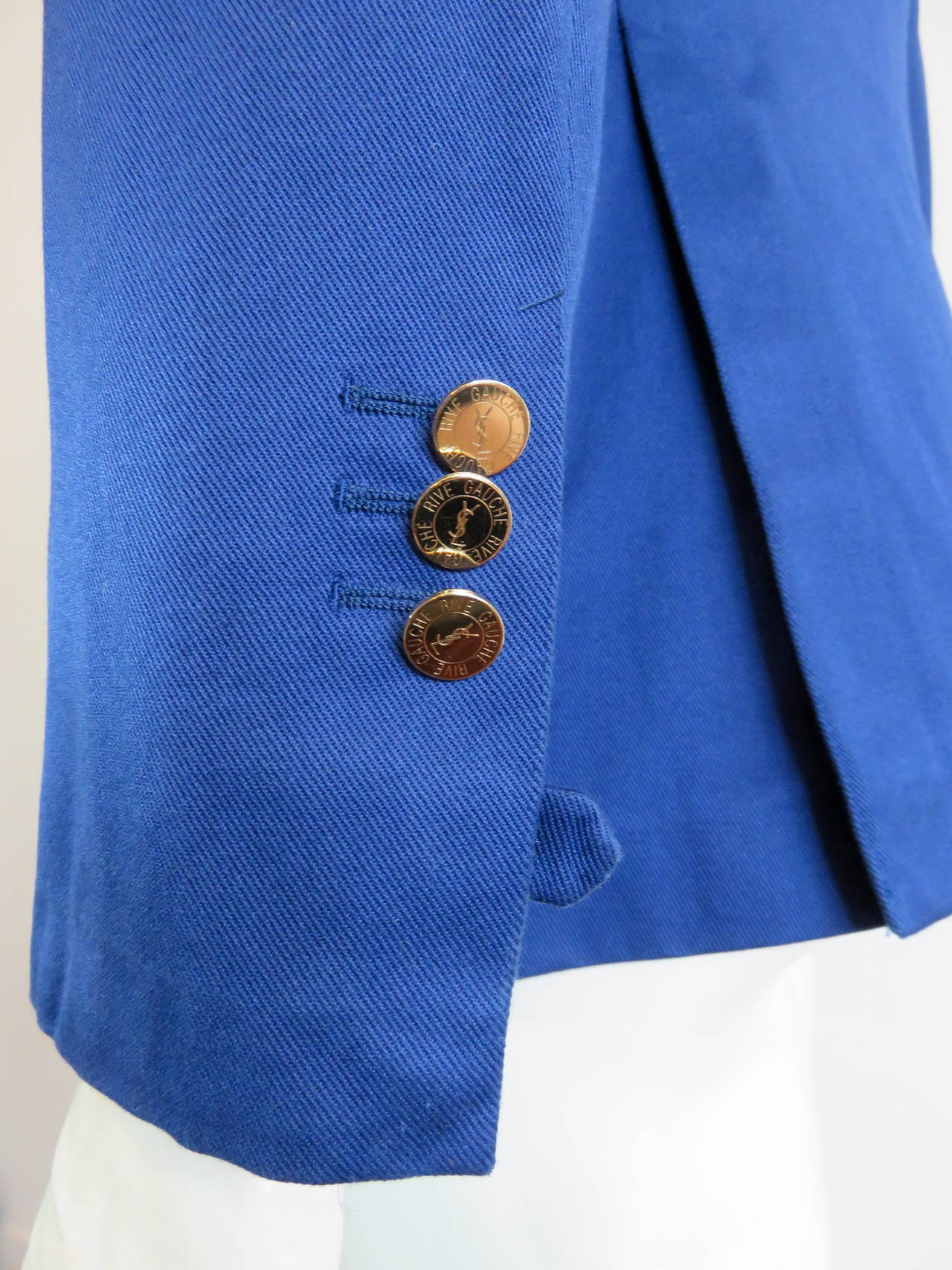 YVES SAINT LAURENT by Tom Ford Men's French blue twill blazer jacket 5