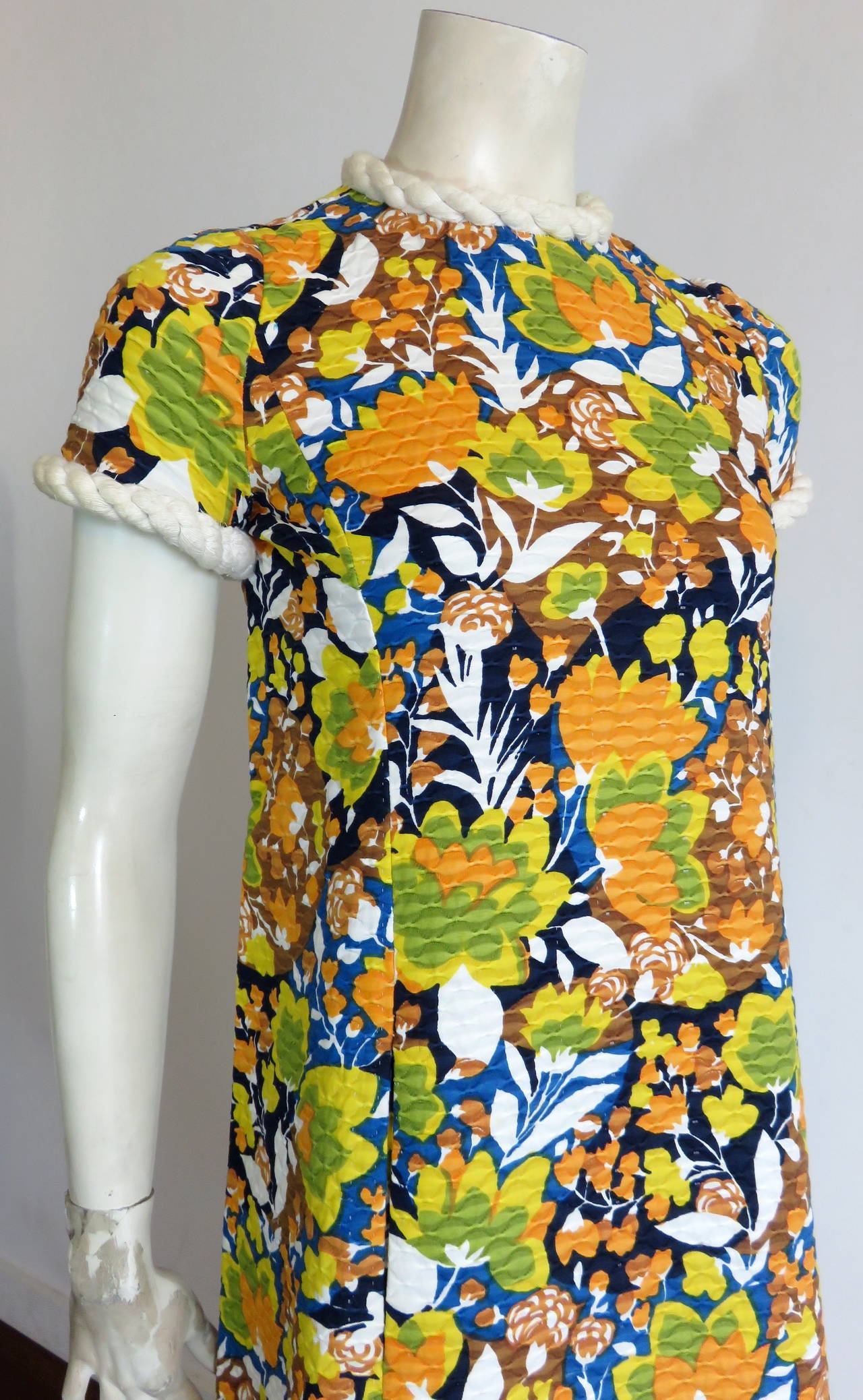 1970's CHRISTIAN DIOR / Marc Bohan numbered floral hostess dress 3