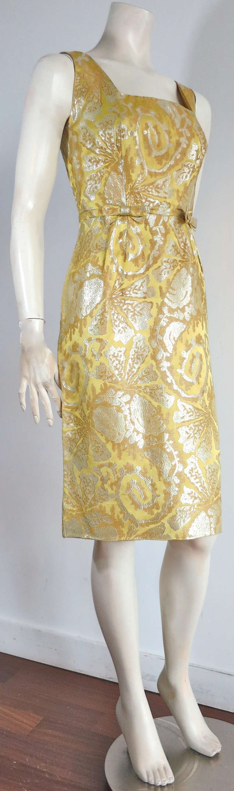 Women's 1960's Luxurious silk brocade cocktail dress For Sale
