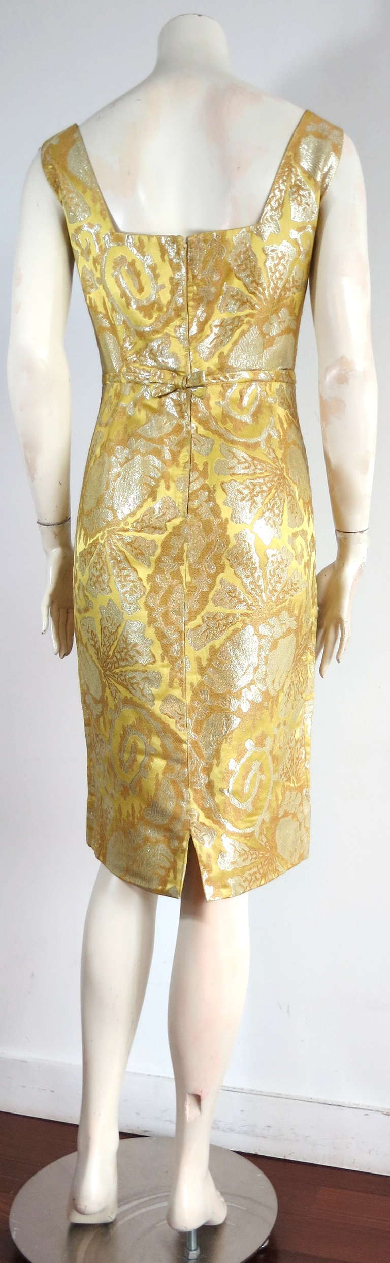 1960's Luxurious silk brocade cocktail dress For Sale 1