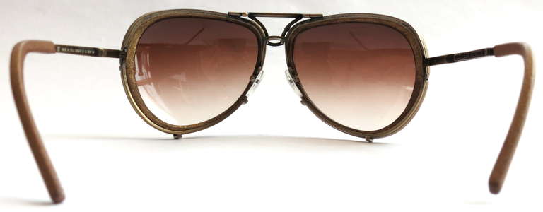 Vintage BOTTEGA VENETA Women's aviator sunglasses In Excellent Condition In Newport Beach, CA