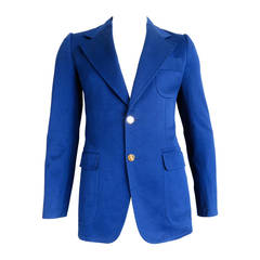 YVES SAINT LAURENT by Tom Ford Men's French blue twill blazer jacket