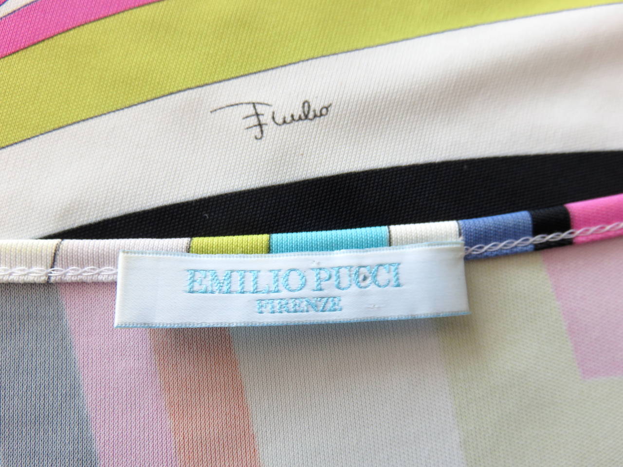EMILIO PUCCI Rainbow swirl print top blouse 1