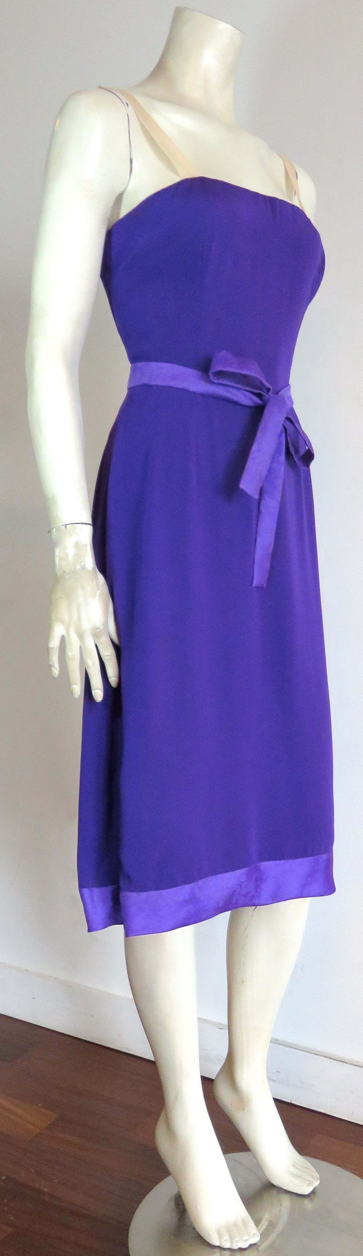 1960's BALENCIAGA Couture silk slip dress In Excellent Condition For Sale In Newport Beach, CA