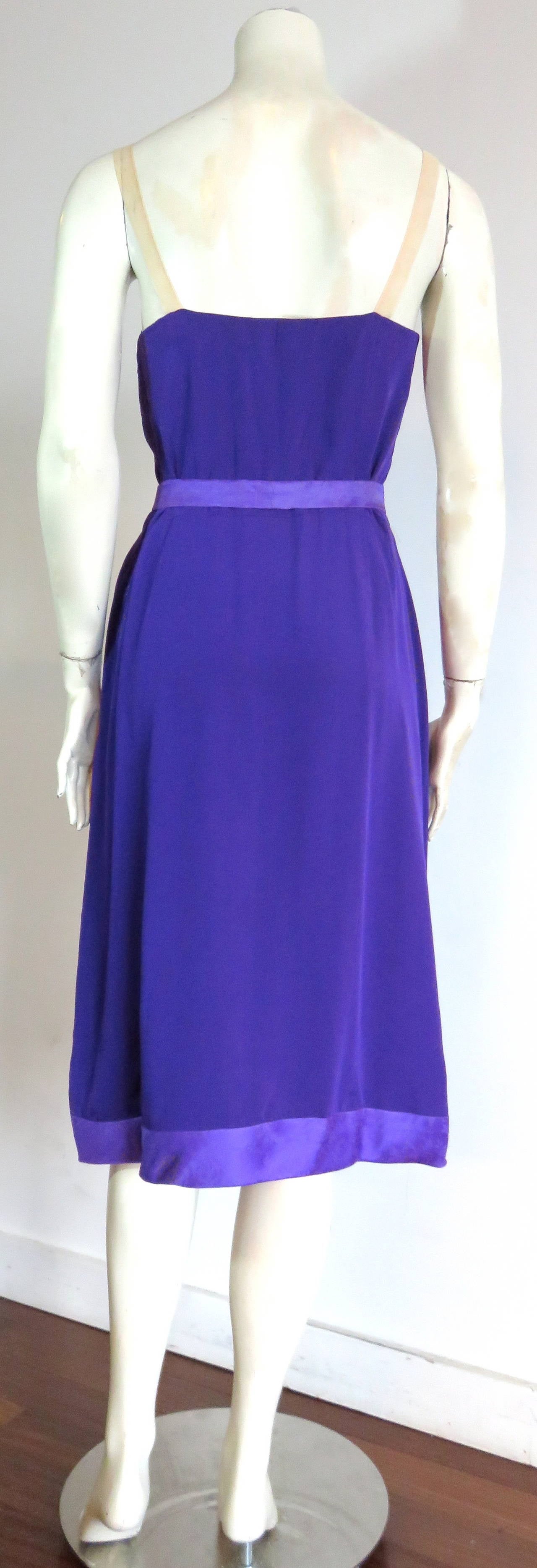 1960's BALENCIAGA Couture silk slip dress For Sale 1